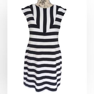Eve Gravel women's black and white stripes mini dress size M